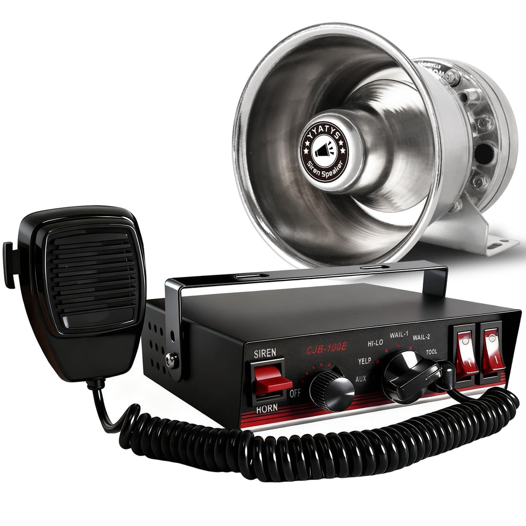 200W IP67 Waterproof Emergency Siren with Mic & Speaker U486