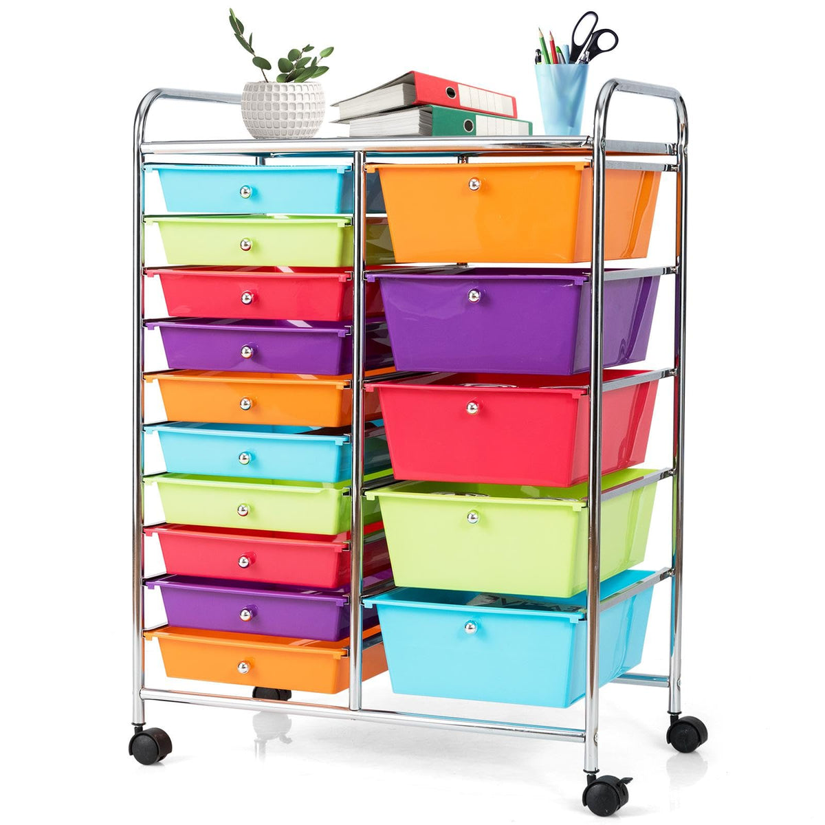 15 Drawers Rolling Storage Cart I257513