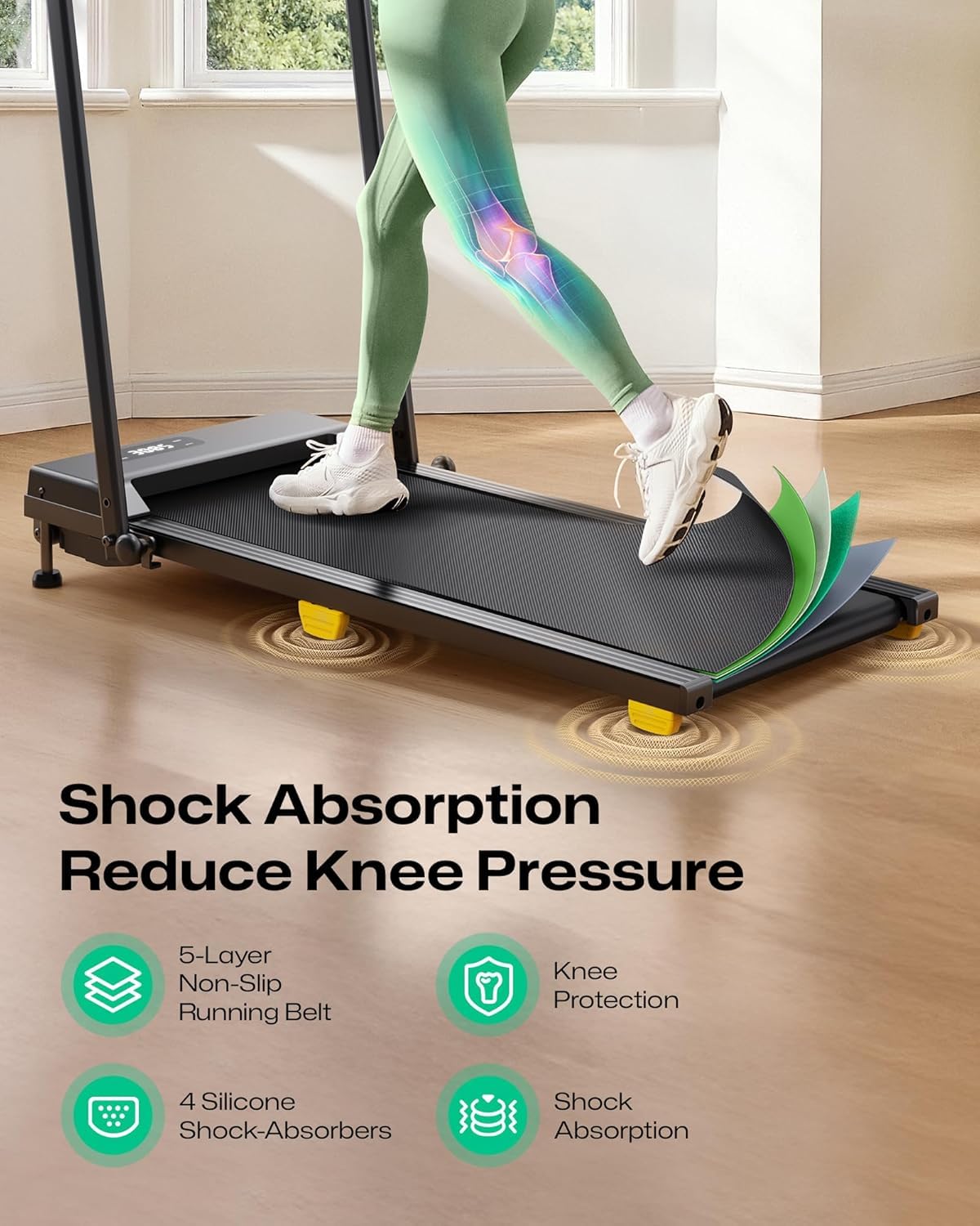 Manual Incline 2.5HP Portable Walking Treadmill K59045