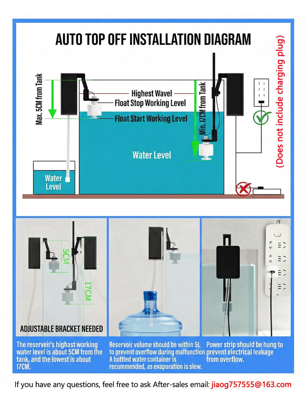 Auto Top Off System with Float Sensor S907