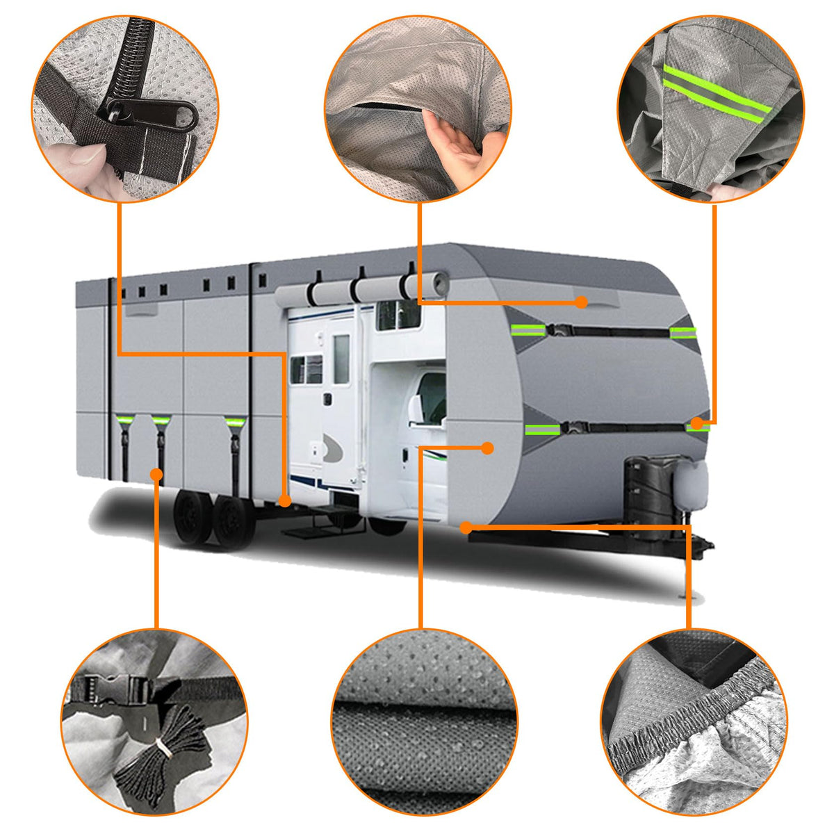 8 Layers Waterproof RV Cover 27'-30' B13400