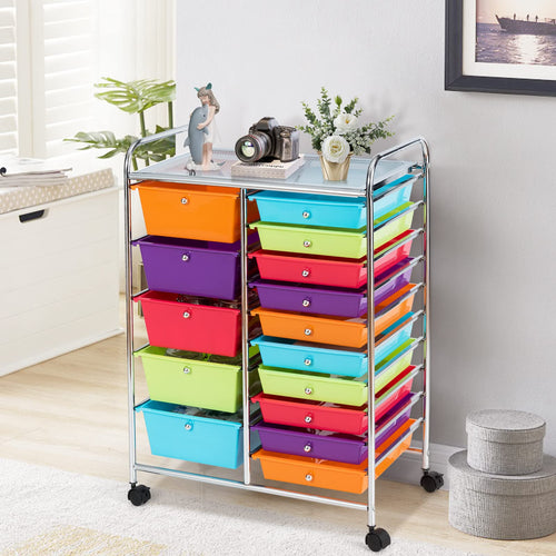 15 Drawers Rolling Storage Cart I257513