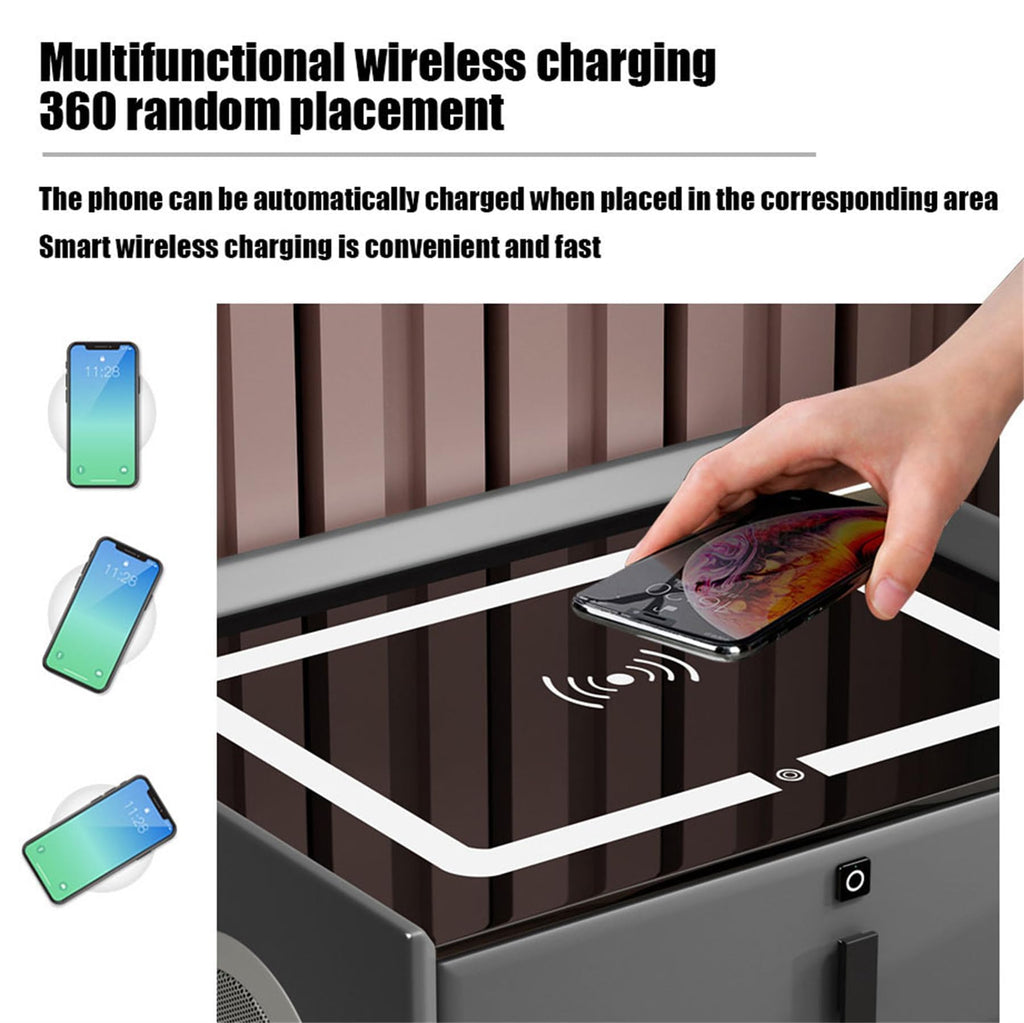 Pink 3 Drawer Smart Bedside Table with USB Charging L51226