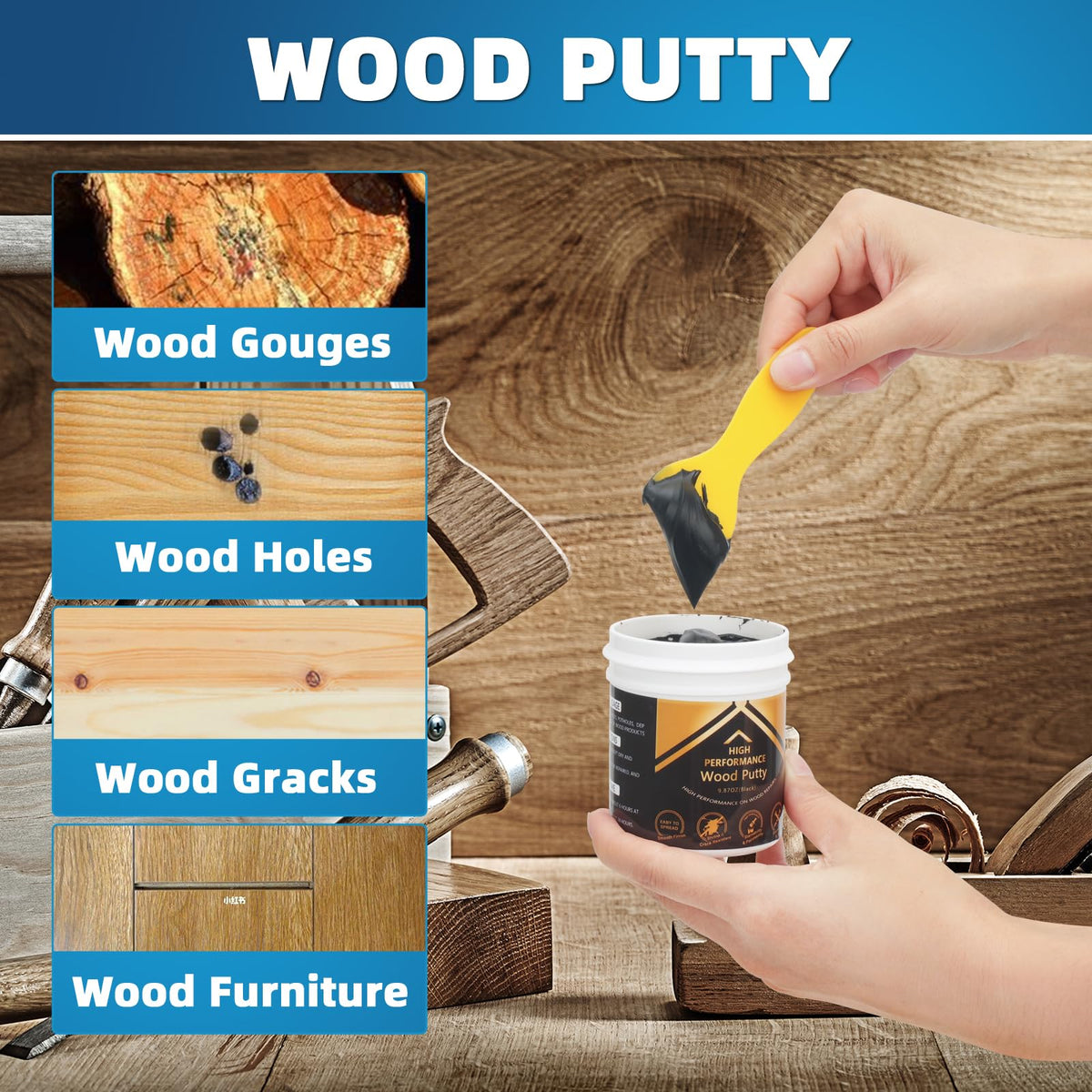 Black Wood Filler Putty 9.87 Ounce O475