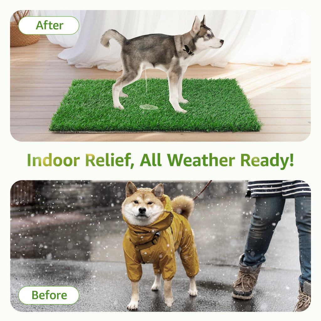 2 Pack 14x18in Artificial Grass Pee Pads B565410