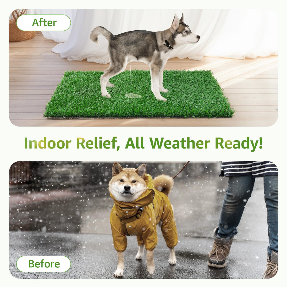 2 Pack 14x18in Artificial Grass Pee Pads B565410