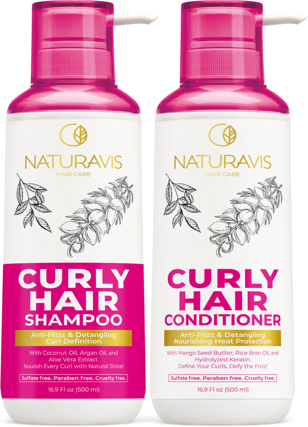 Curly Hair Shampoo and Conditioner Set and Mask P769