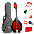 Red Burst 8 Strings Mahogany Acoustic Electric Mandolin Q4551