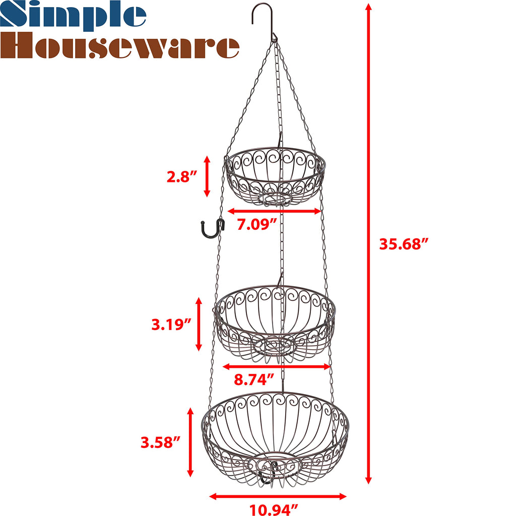 3-Tier Hanging Fruit Basket C9373