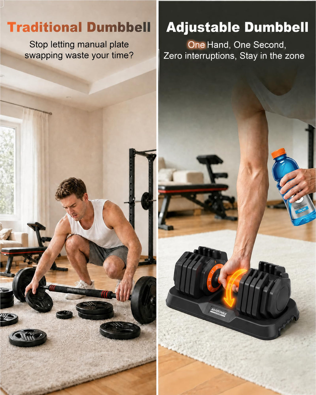 Adjustable Dumbbell Set 25lb/50lb P166073