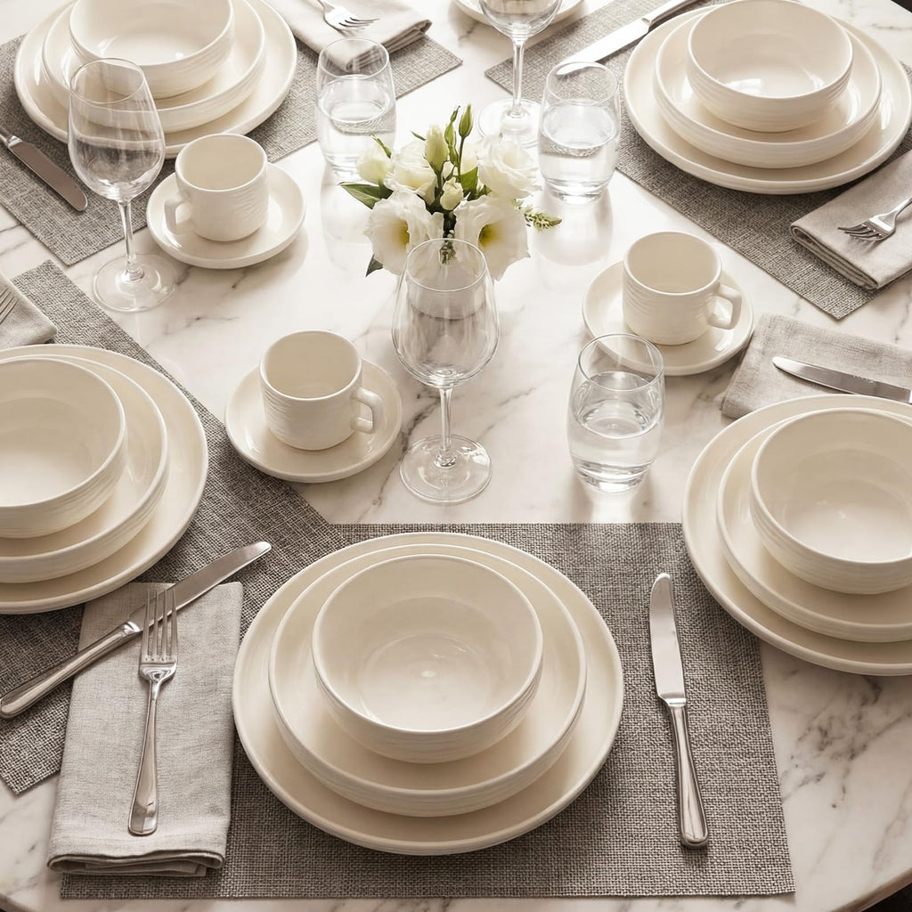 White Pasta Bowls Set of 4 E988