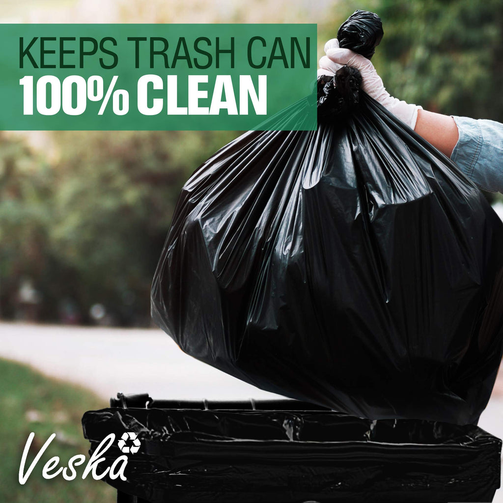 95-96 Gallon Black Heavy Duty Trash Bags with Ties M61478