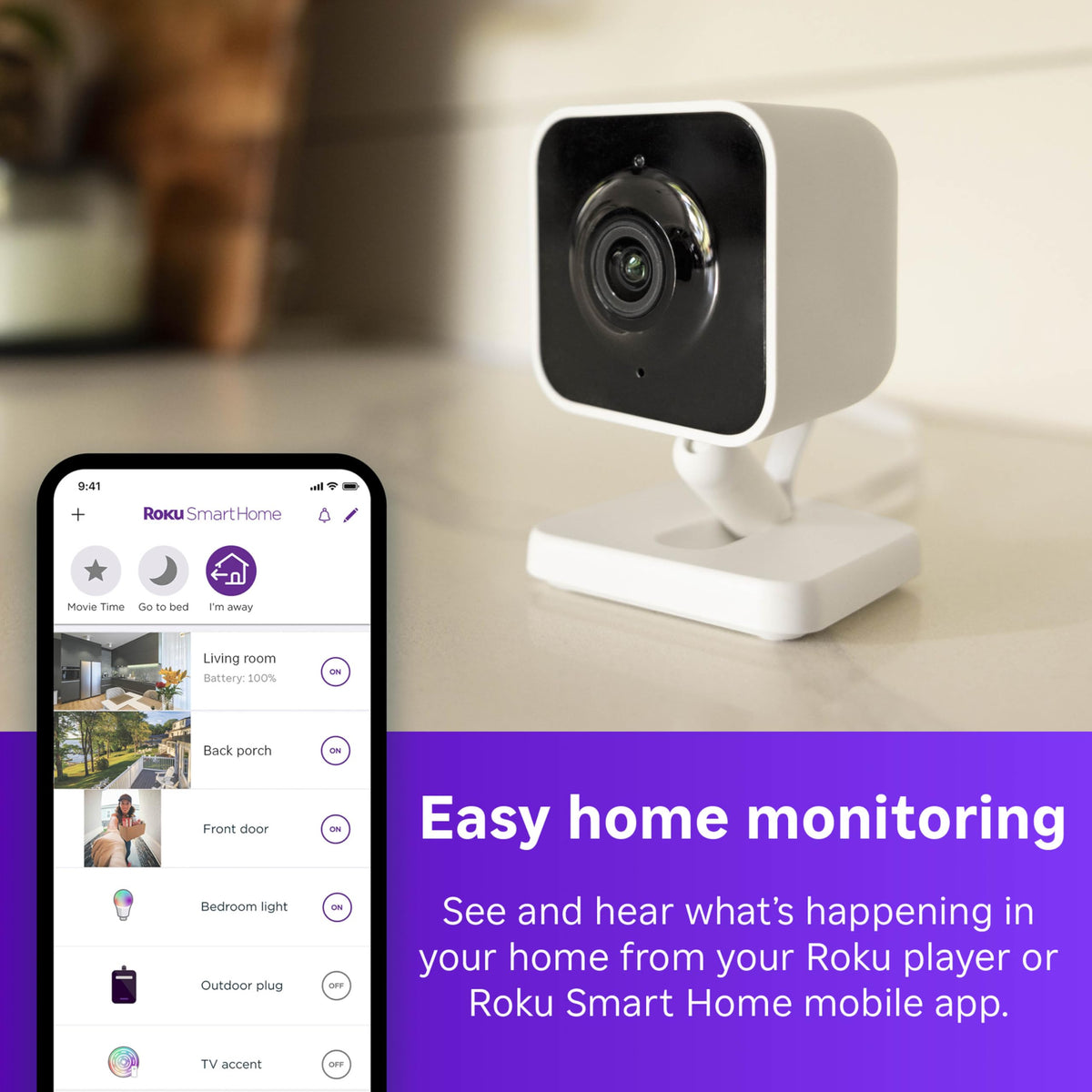 HD Streaming Device with Voice Remote & 1080p HD Security Camera with Night Vision K245640