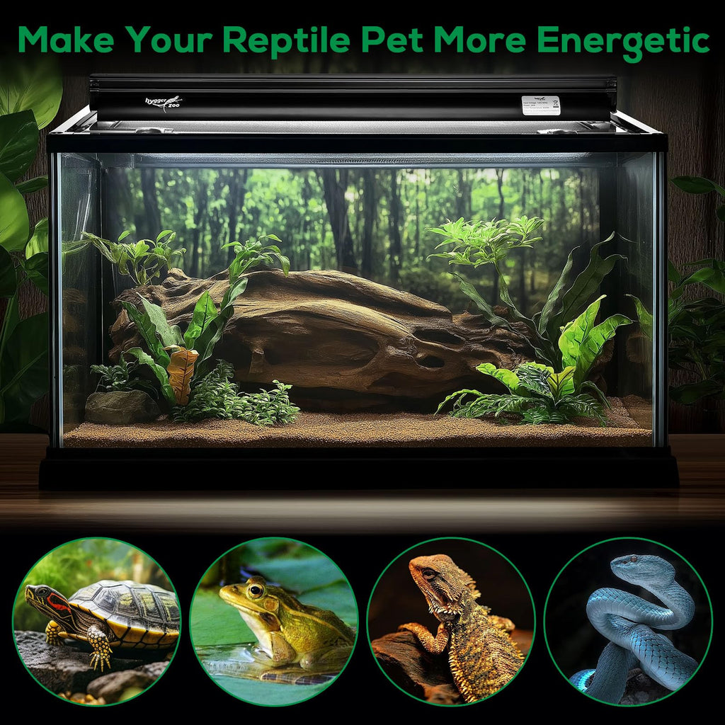 24W Reptile Terrarium Hood 10.0 UVB Light Bulb R7223