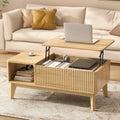 Fluted Lift Top Coffee Table with Storage P43705