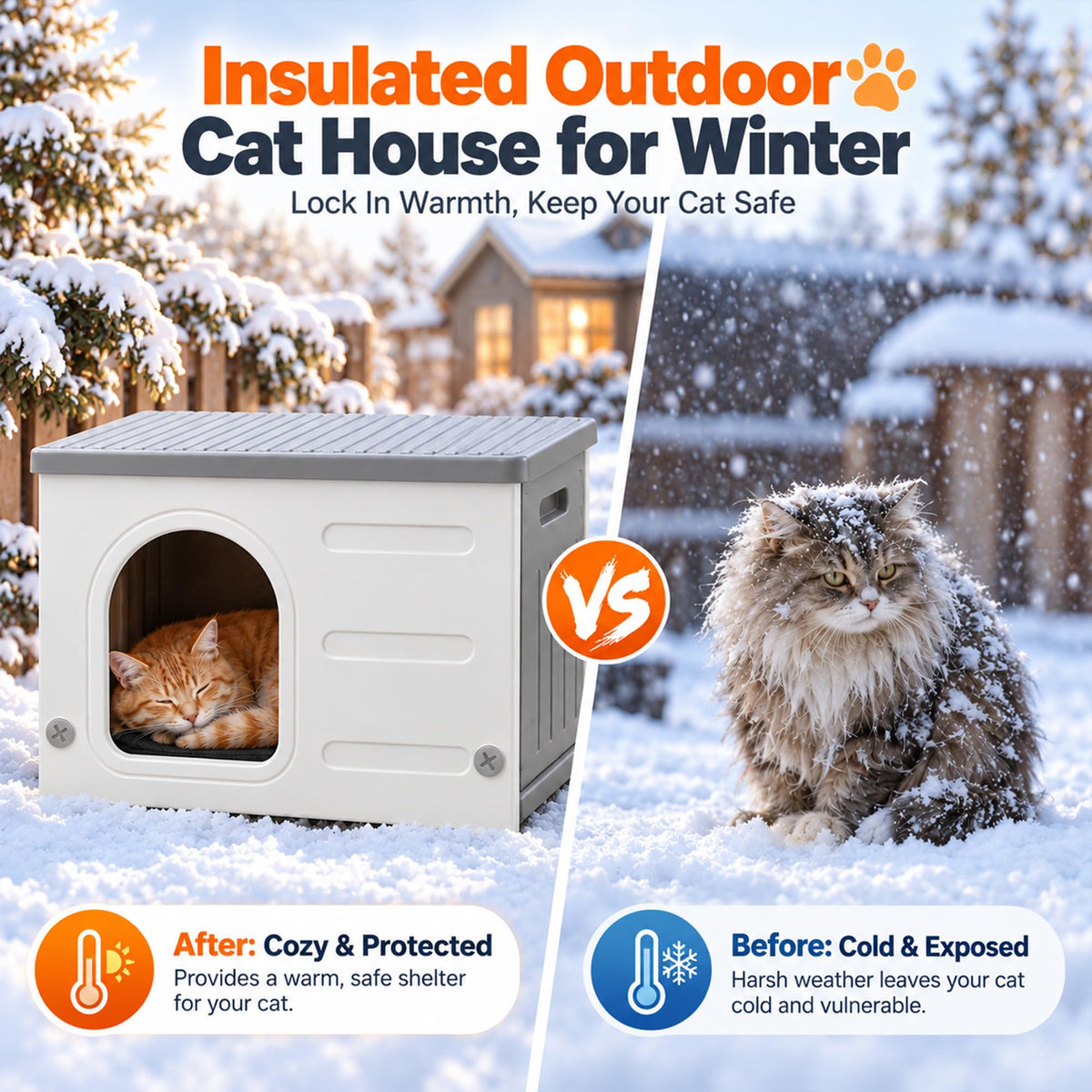 HDPE Cat House with Liner W88032