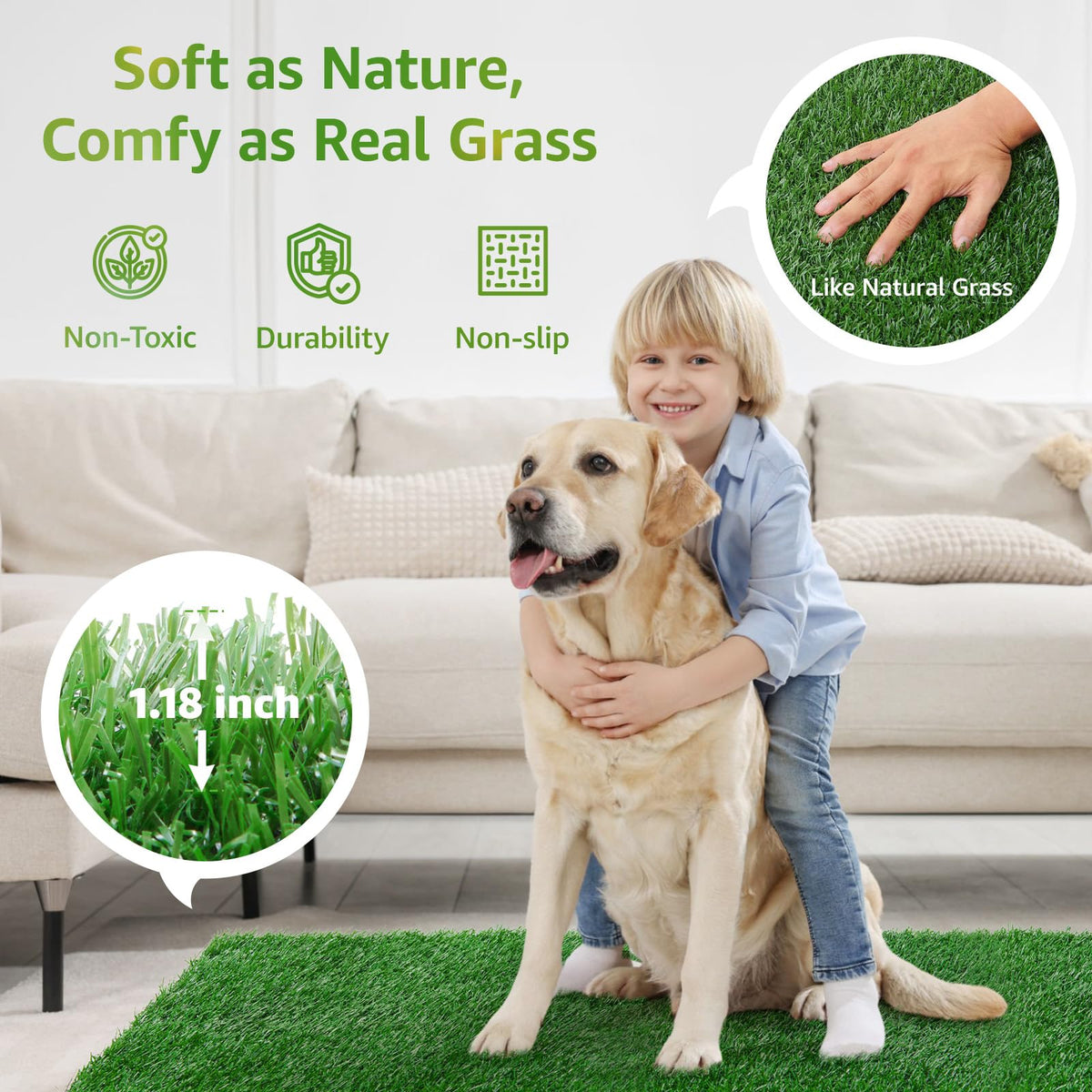 2 Pack 14x18in Artificial Grass Pee Pads B565410