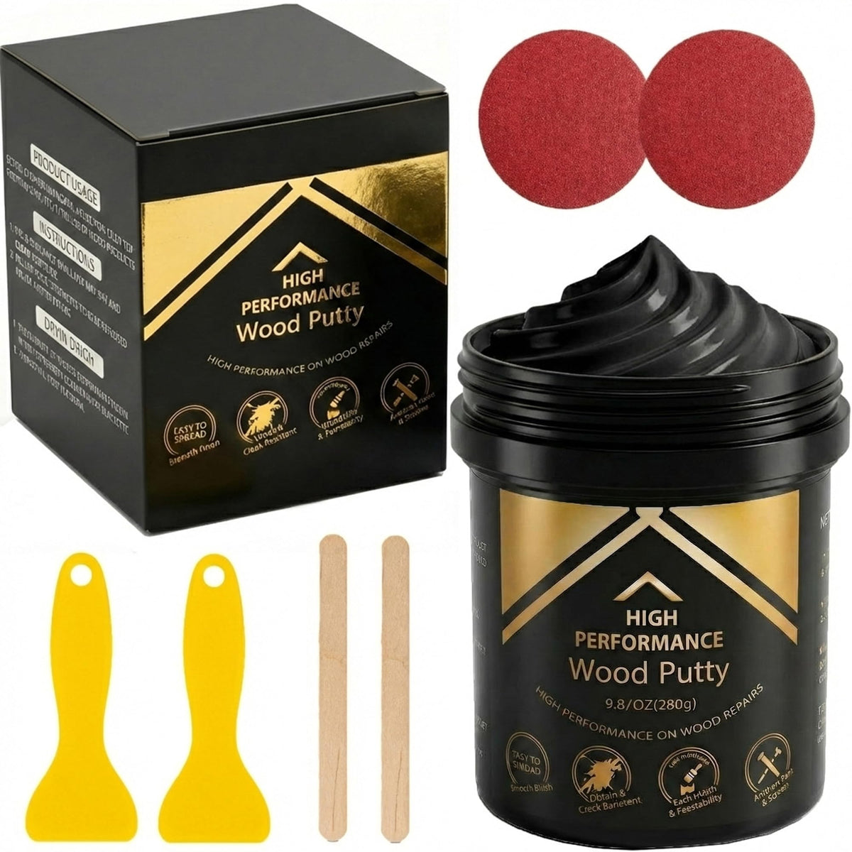 Black Wood Filler Putty 9.87 Ounce O475