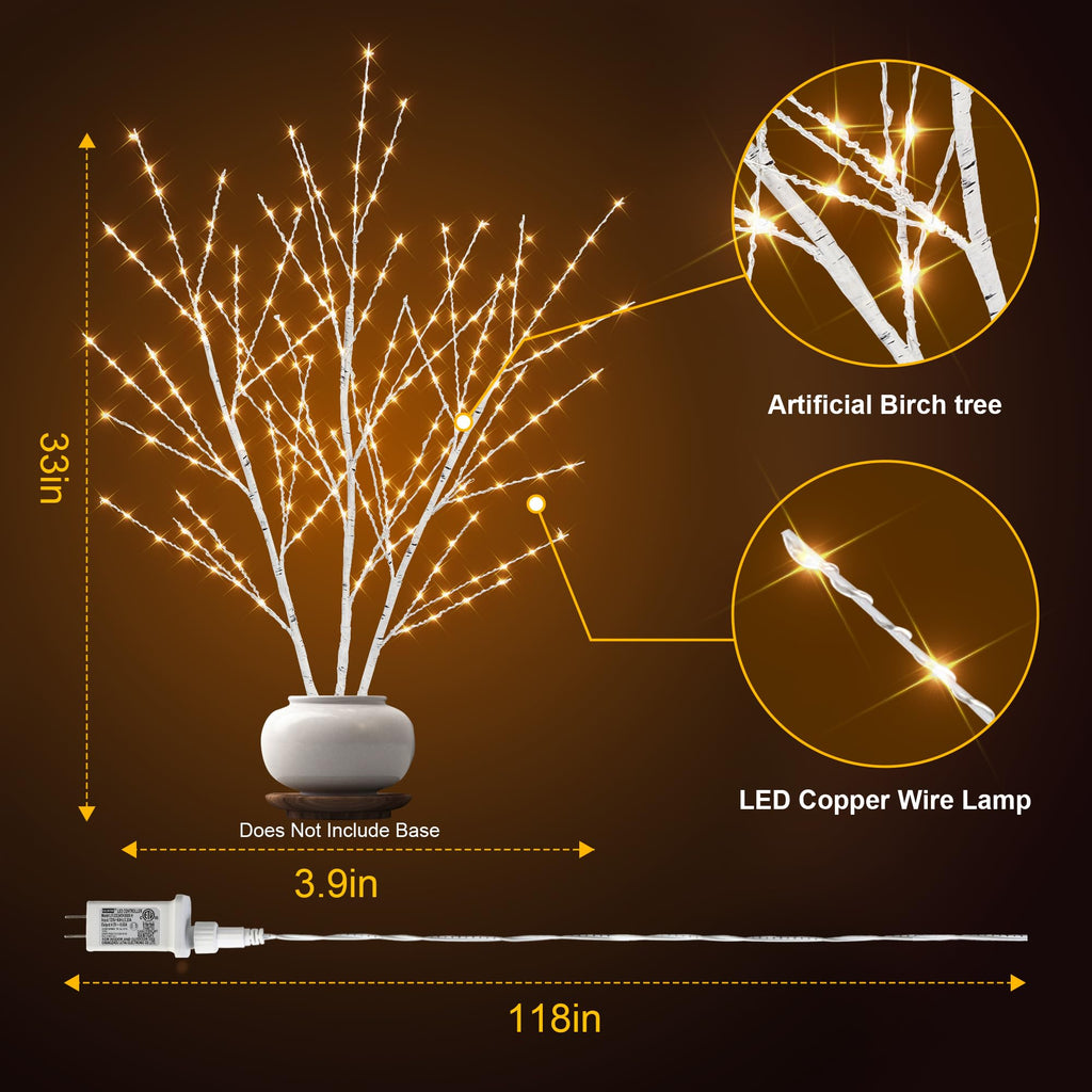Birch Light Tree with 180 LED Lights A954981