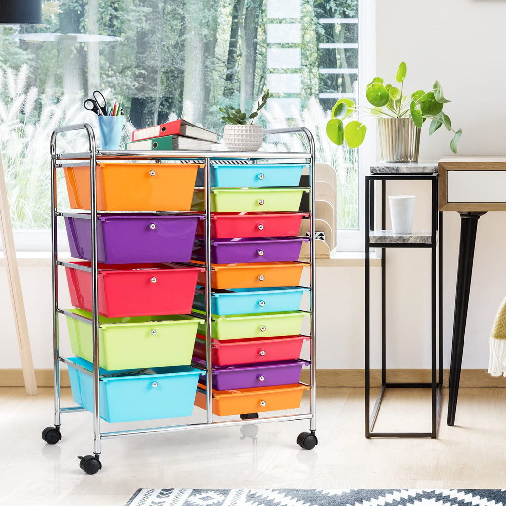 15 Drawers Rolling Storage Cart I257513