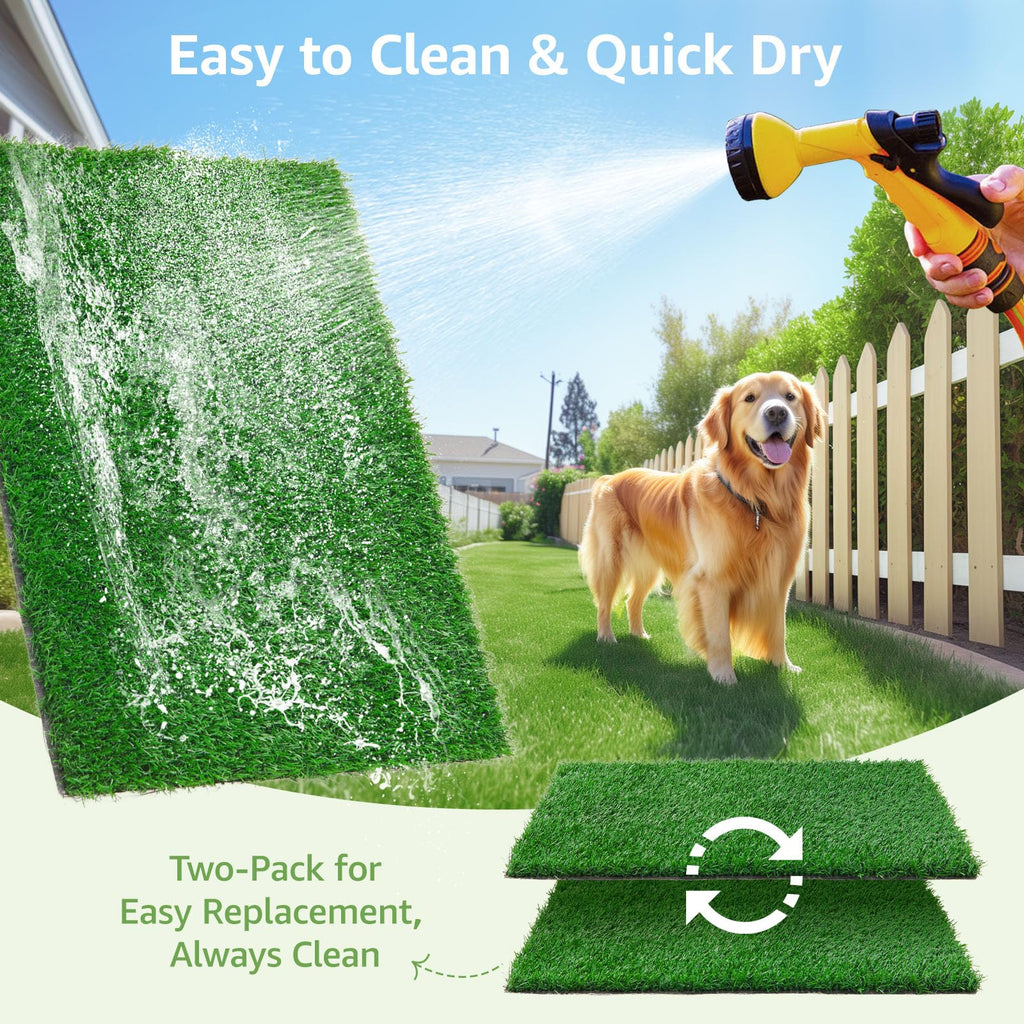 2 Pack 14x18in Artificial Grass Pee Pads B565410