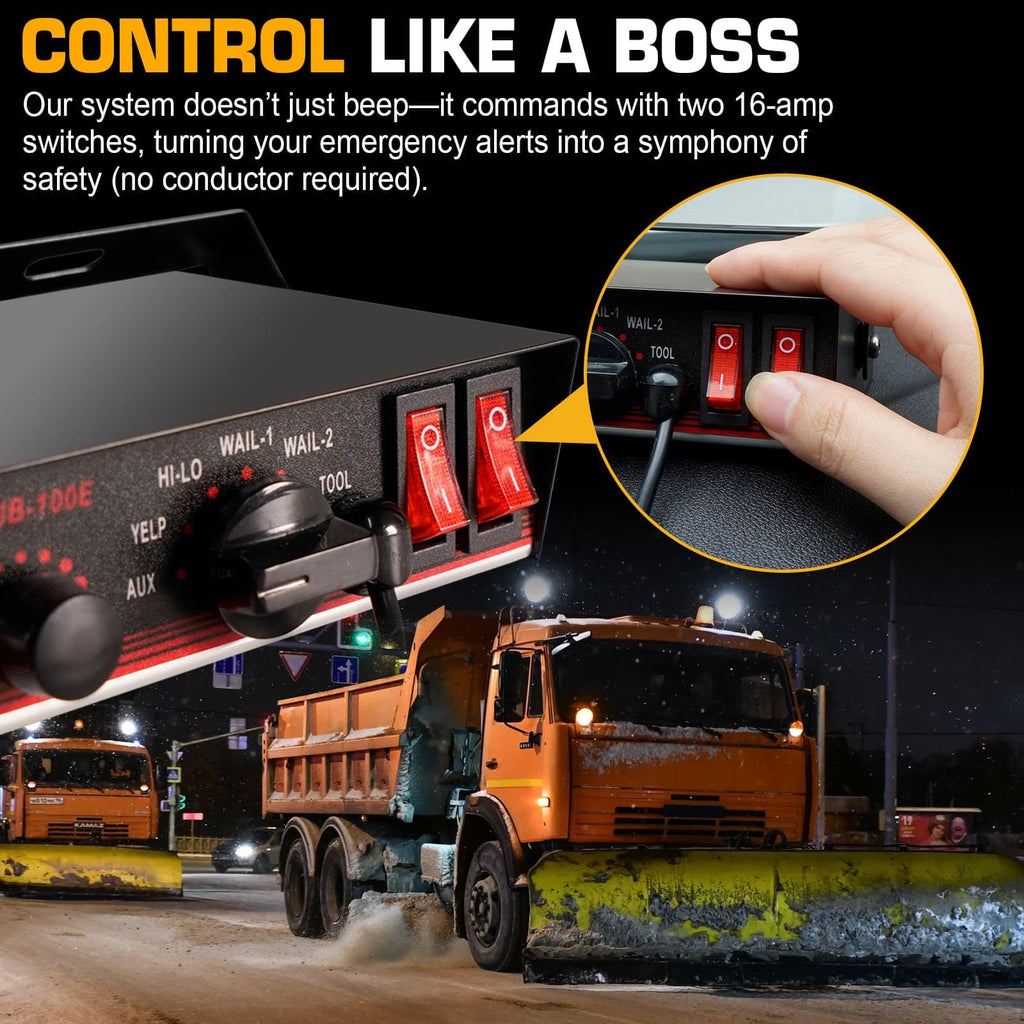 200W IP67 Waterproof Emergency Siren with Mic & Speaker U486