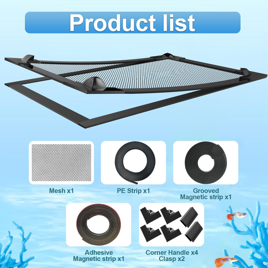 Magnetic Mesh Aquarium Cover U8846