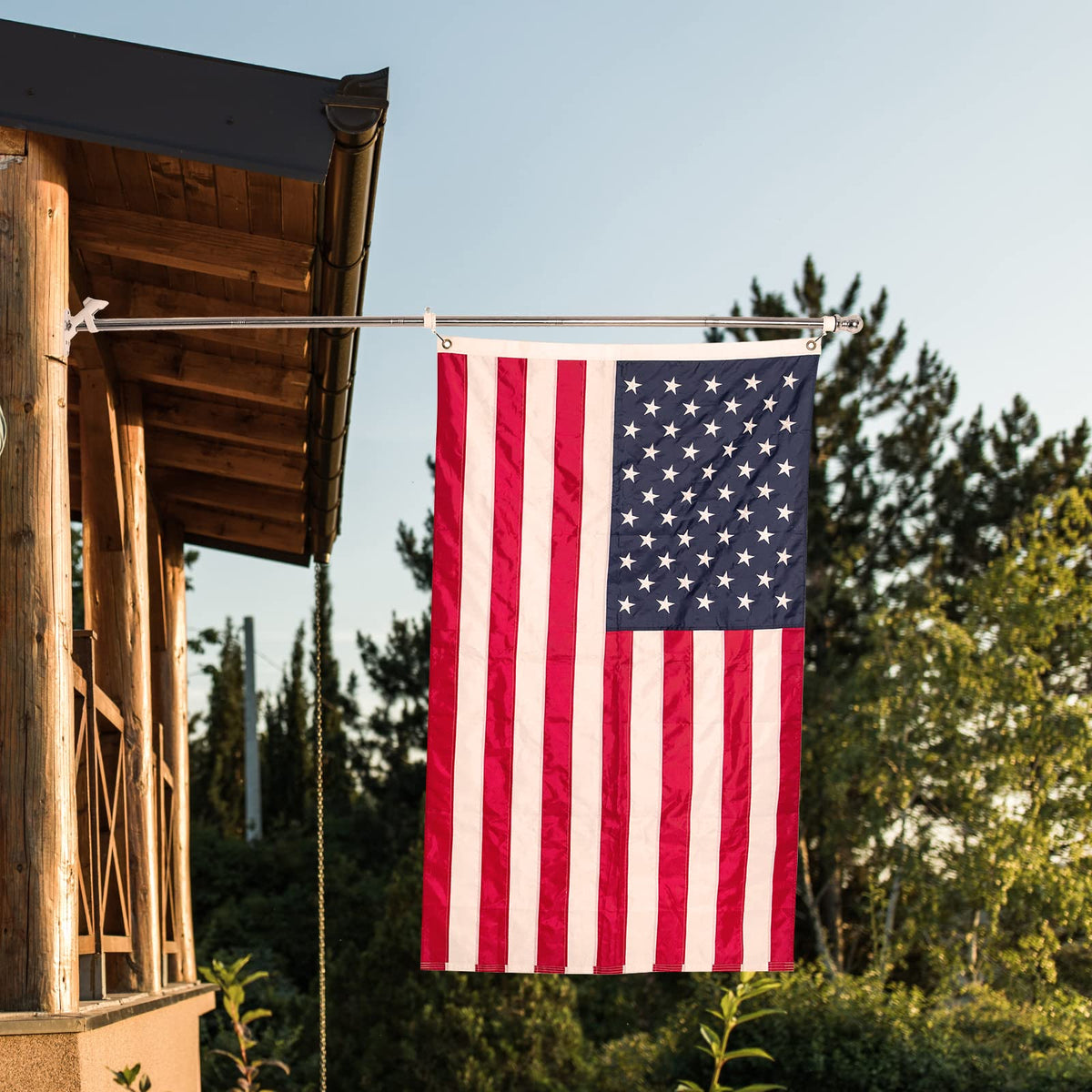 5FT Stainless Steel Wall Mounted Flag Pole Kit W892