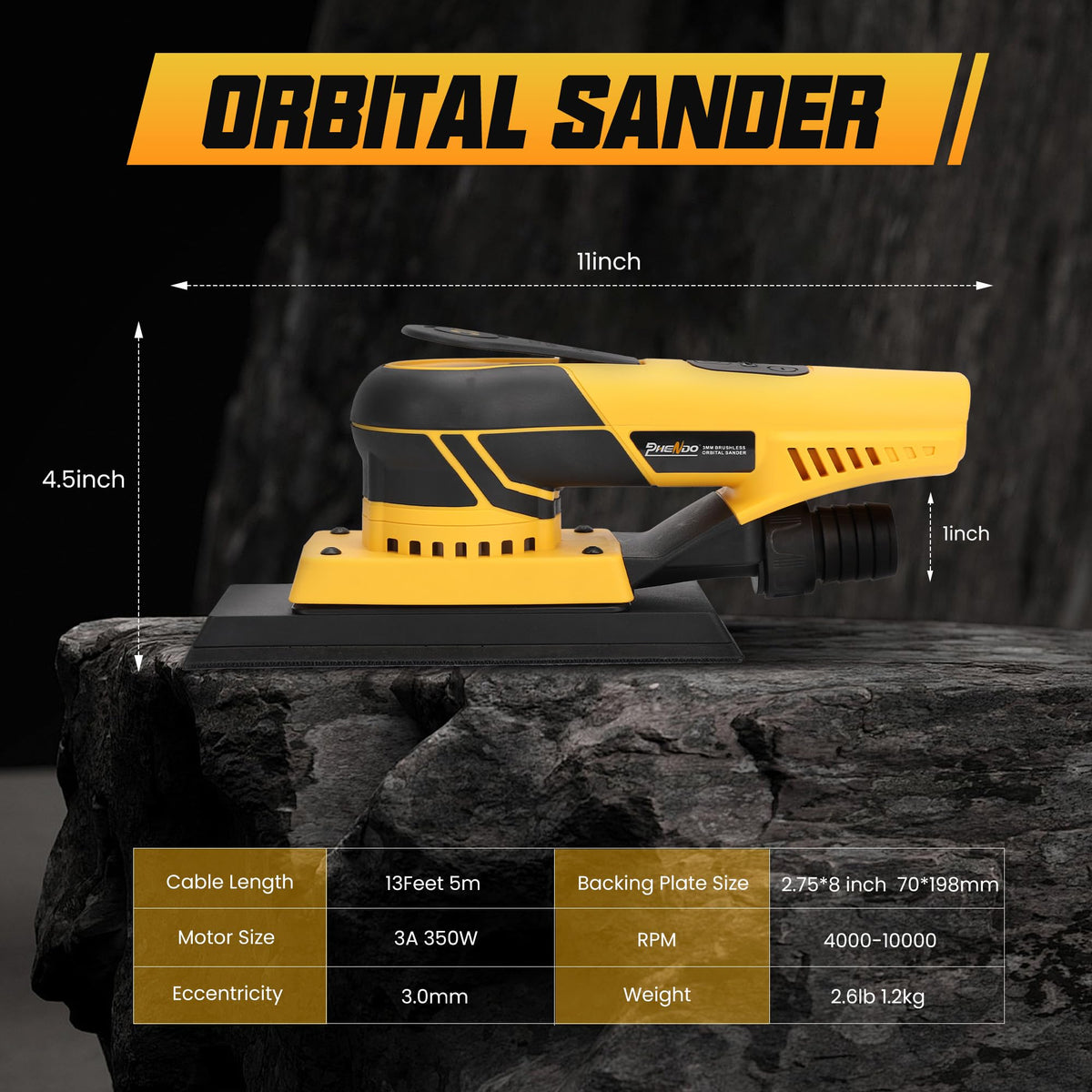 350W 3A Electric Random Orbital Sander B805