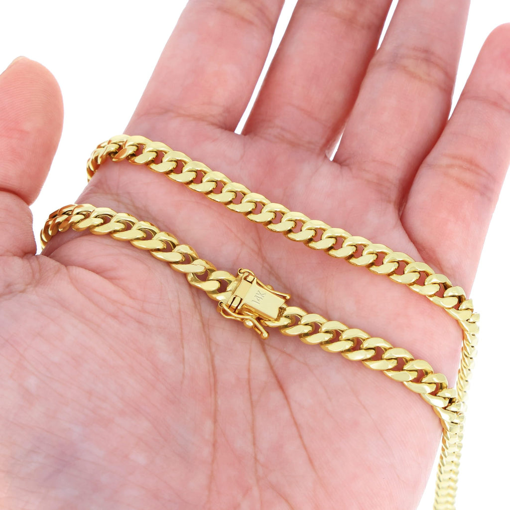 14k Yellow Gold Cuban Chain Necklace Q7169