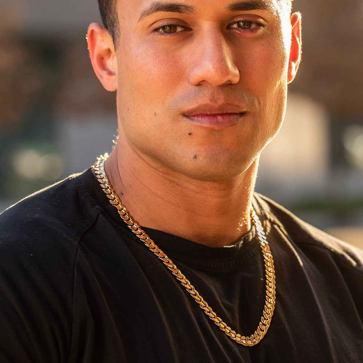 Gold Cuban Link Chain Necklace N854406