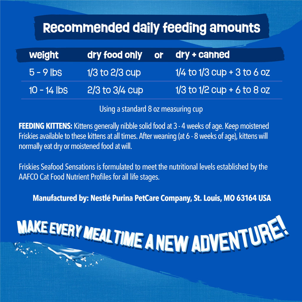 Dry Cat Food Seafood 4 3.15 lb Bags M152