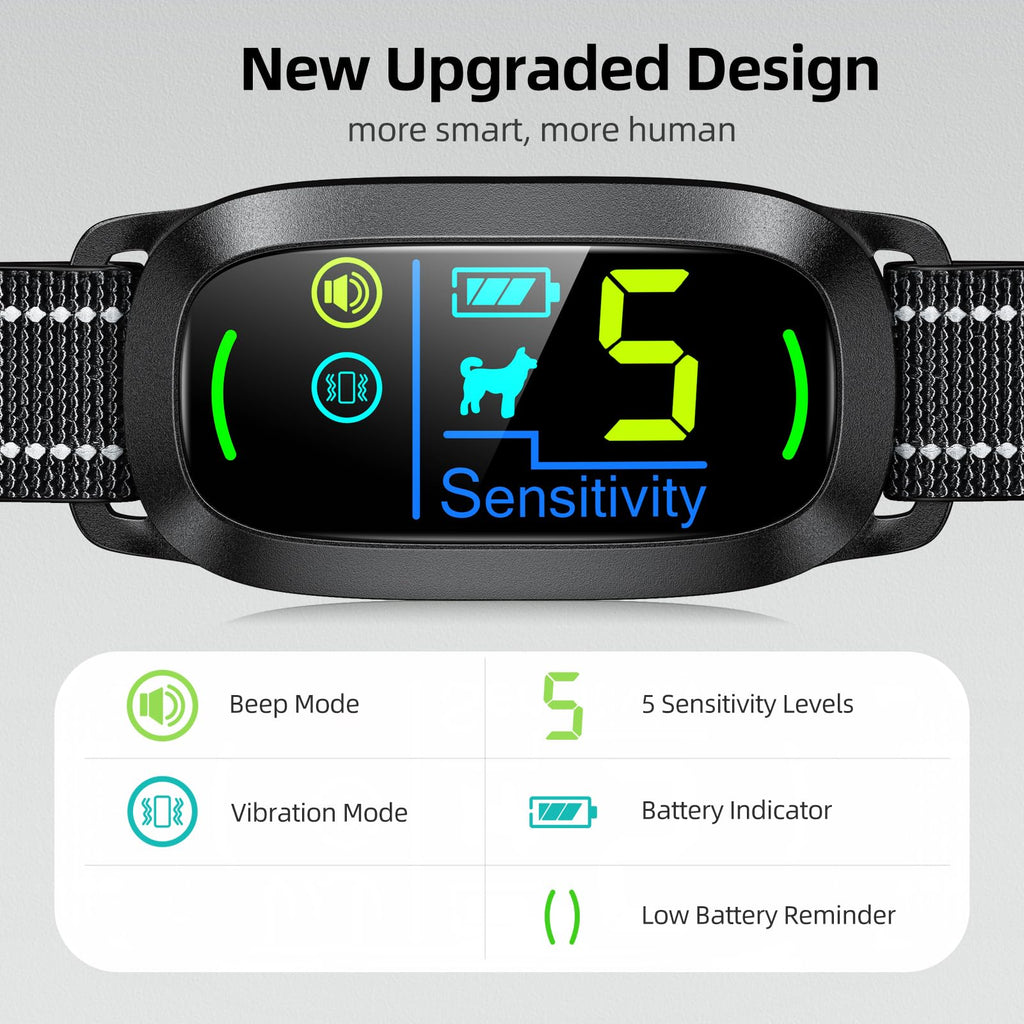 Rechargeable Anti Barking Training Collar with 5 Adjustable Sensitivity E53050