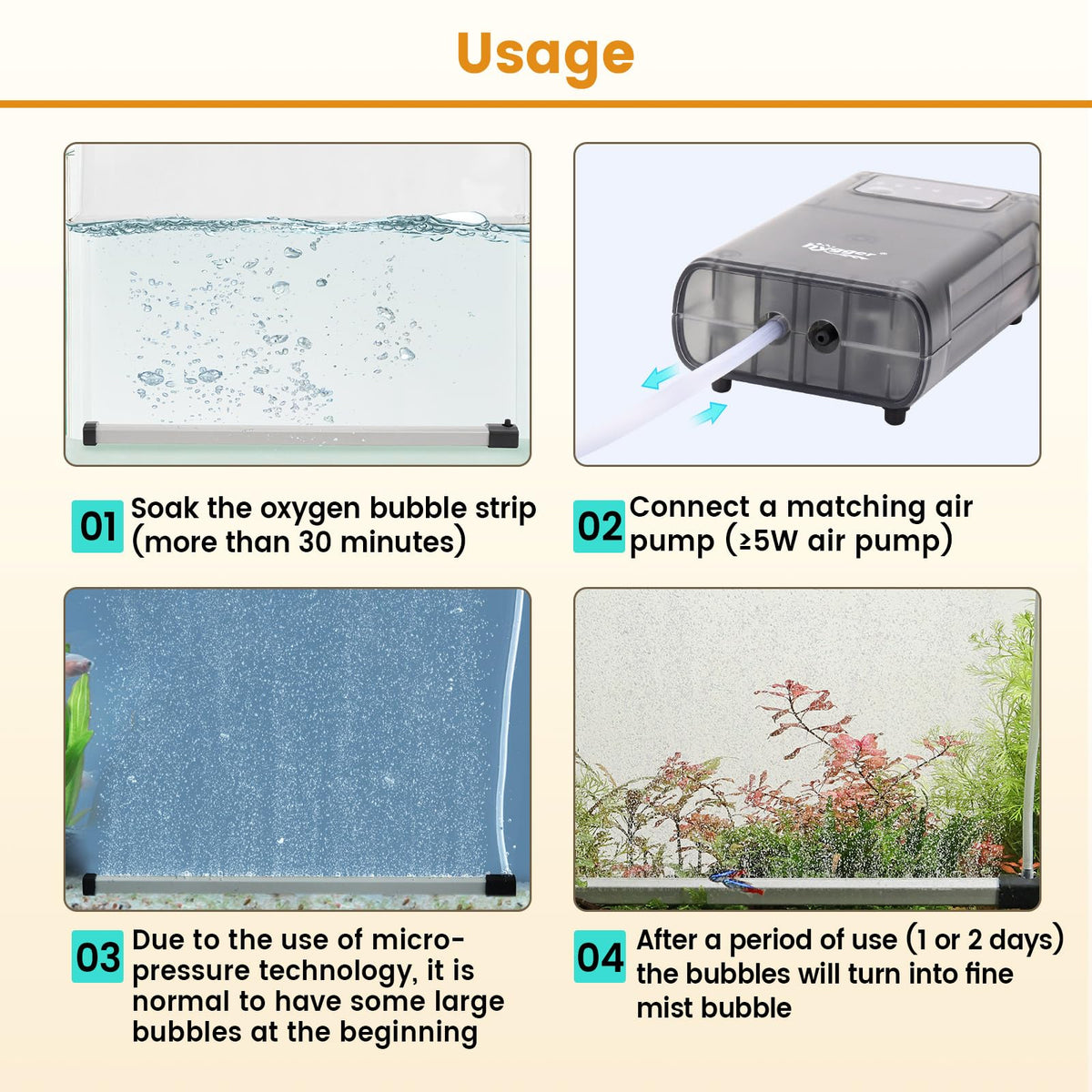 Aquarium Bubble Strip Air Stone Kit E7836