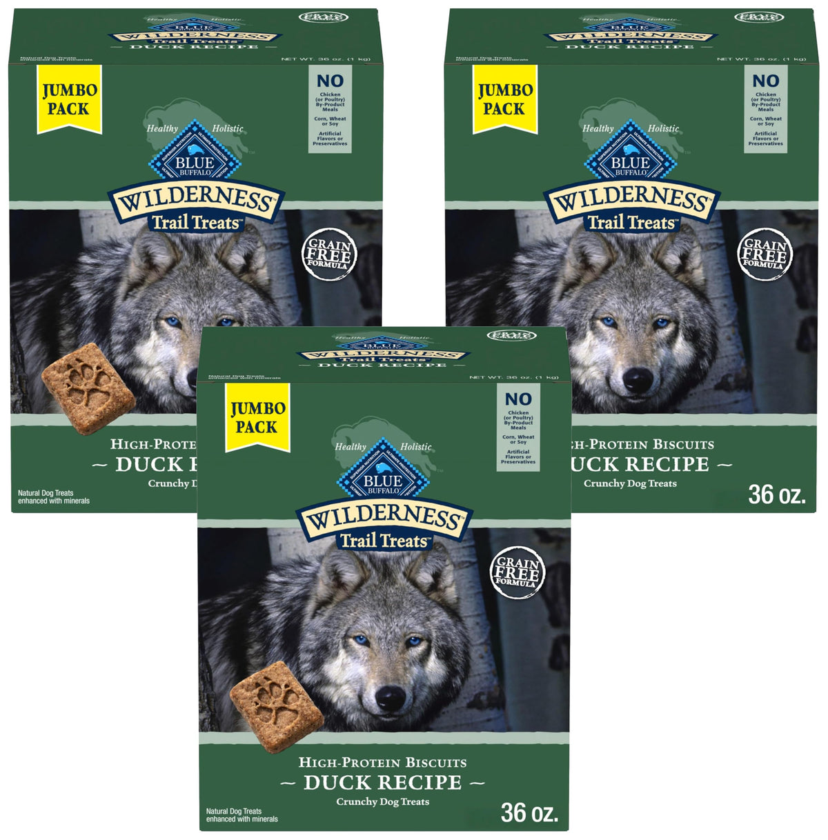 High Protein Grain Free Duck Recipe Dog Biscuits 36-oz L885