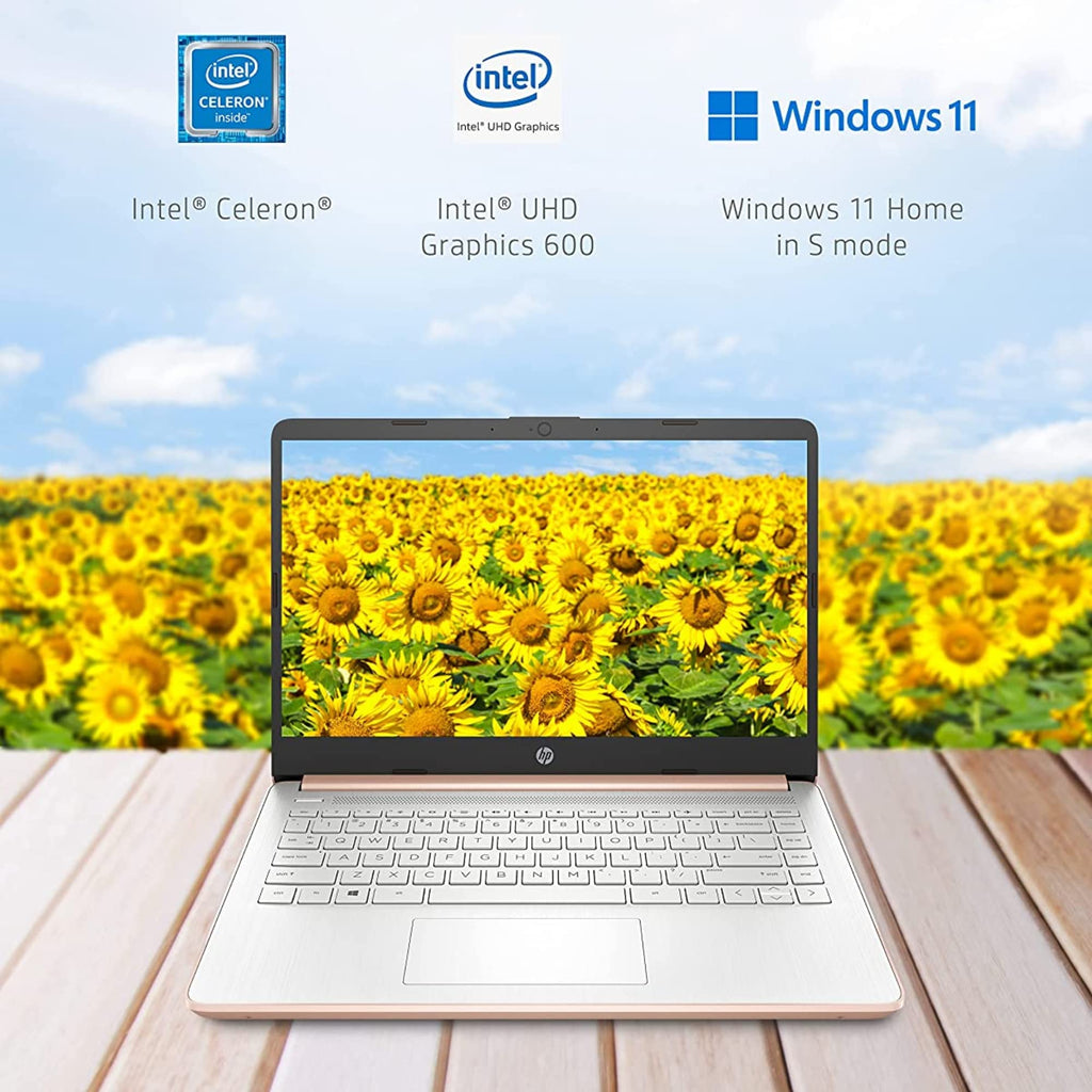 14'' HD Laptop Intel Celeron 4GB 64GB eMMC Pink Gold S60630