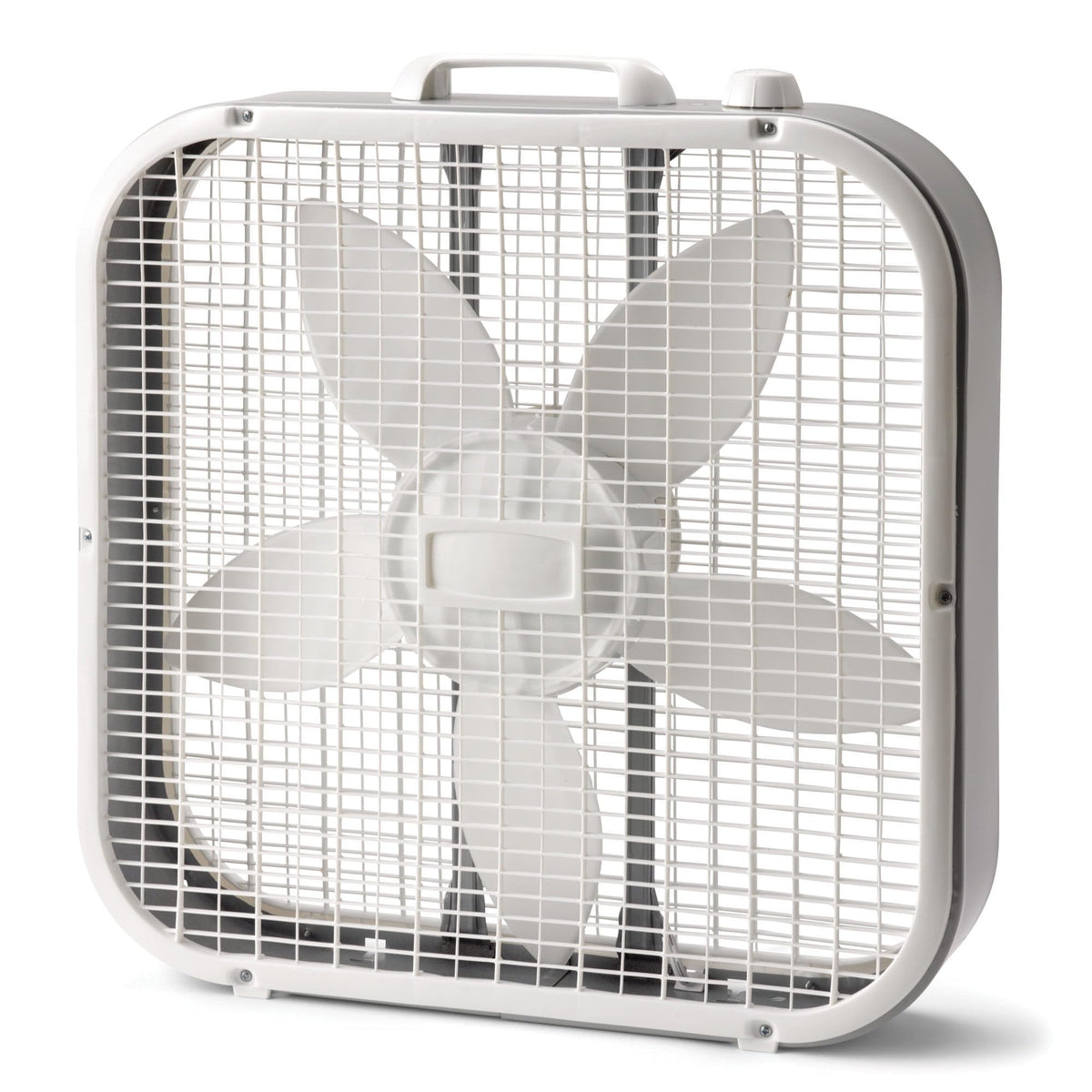20" Classic Box Fan with Weather-Resistant Motor, 3 Speeds, 22.5" H (White) H629