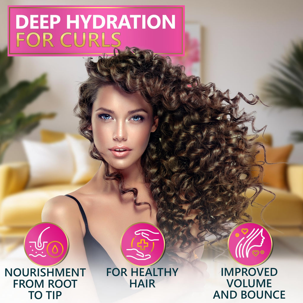 Curly Hair Shampoo and Conditioner Set and Mask P769
