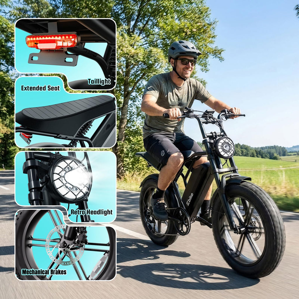 Electric Bike for Adults 48V 15Ah Fat Tire B634393