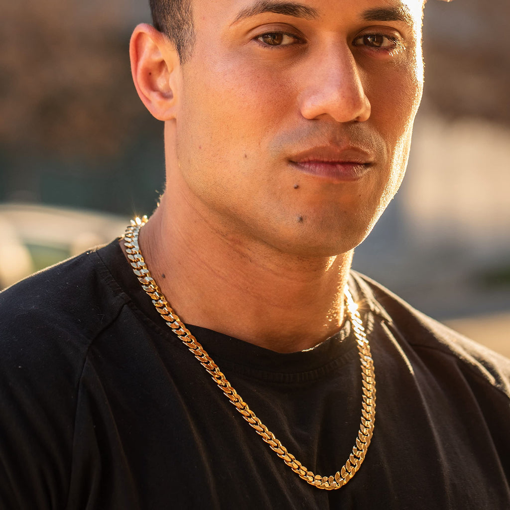 Gold Cuban Link Chain Necklace N854406