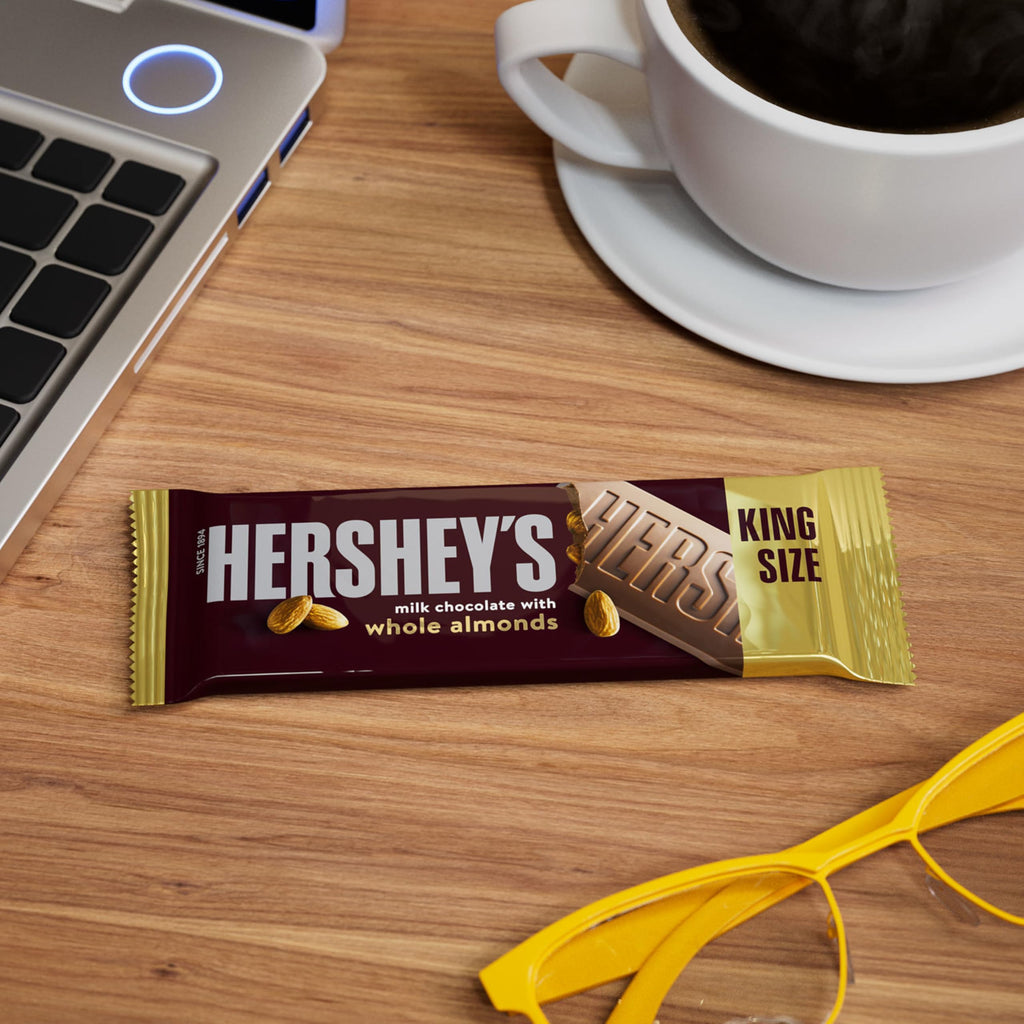Milk Chocolate with Whole Almonds Candy Bars 2.6 oz 18 Count P2680