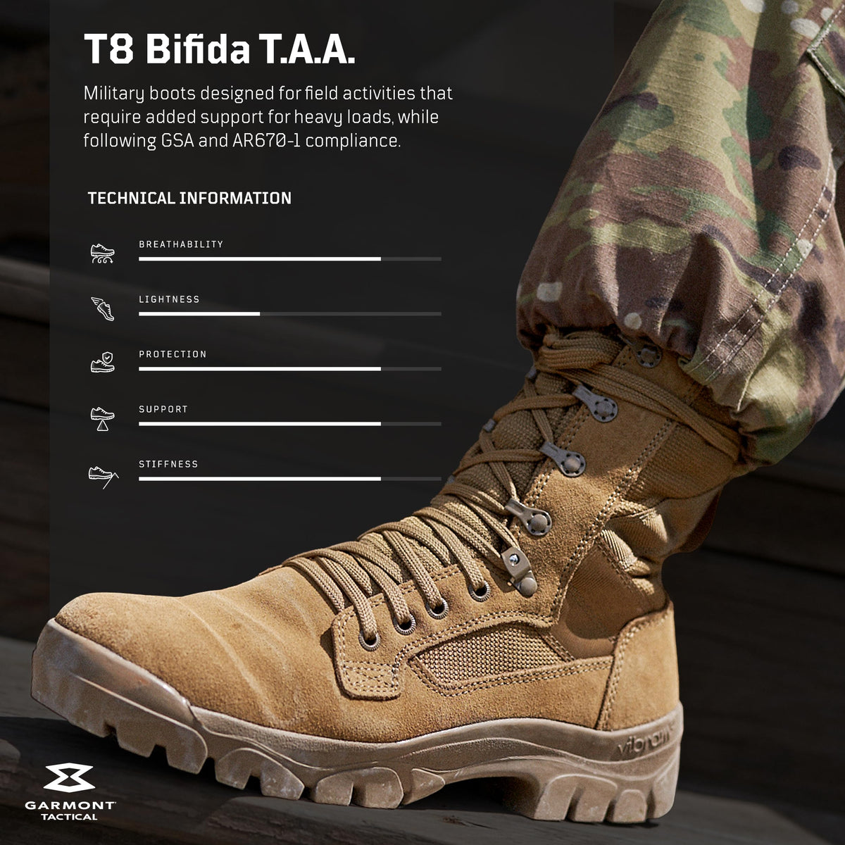 Suede Leather Military Boots S595
