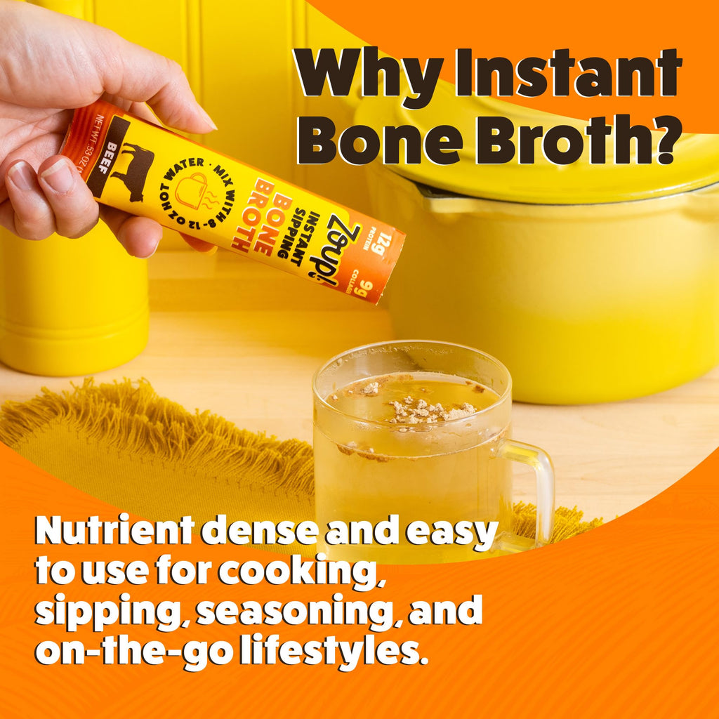Instant Sipping Bone Broth Mix Beef 0.53 oz Pack of 30 K1389
