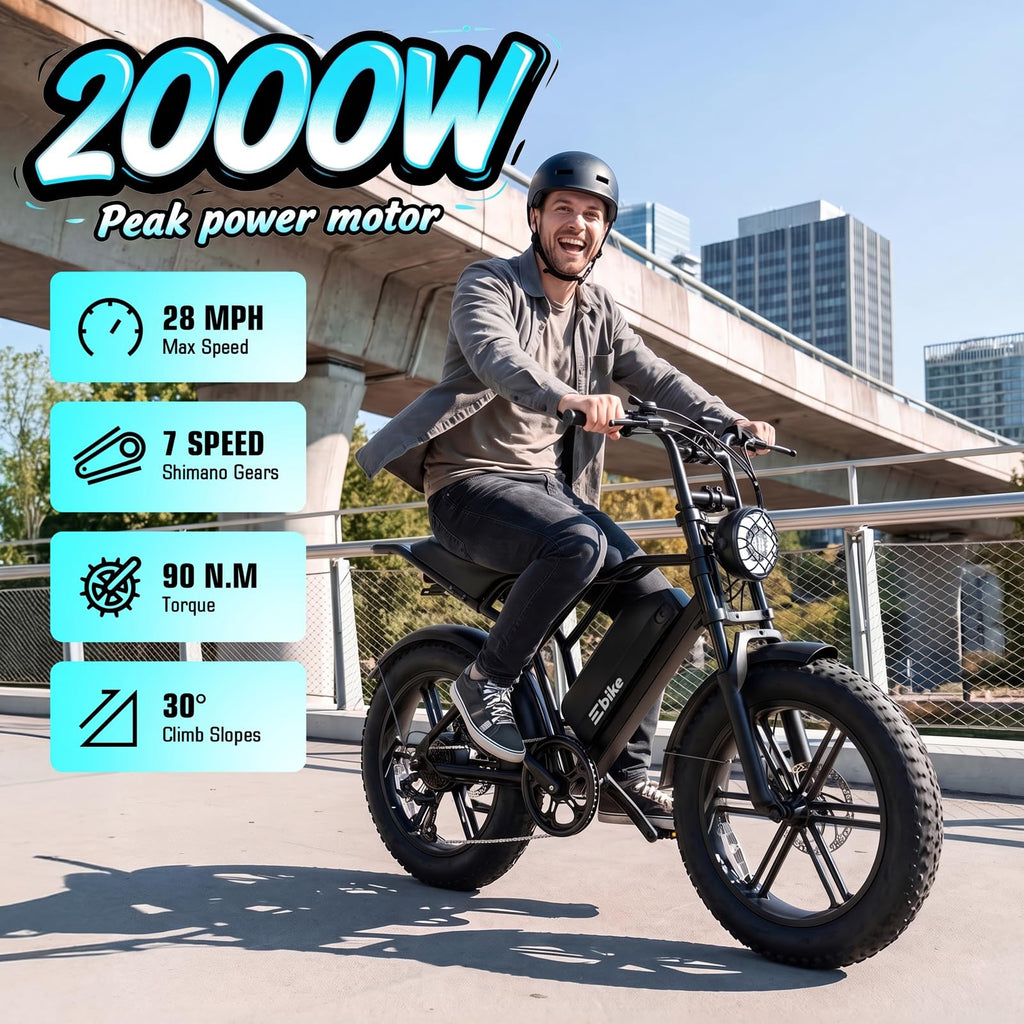 Electric Bike for Adults 48V 15Ah Fat Tire B634393