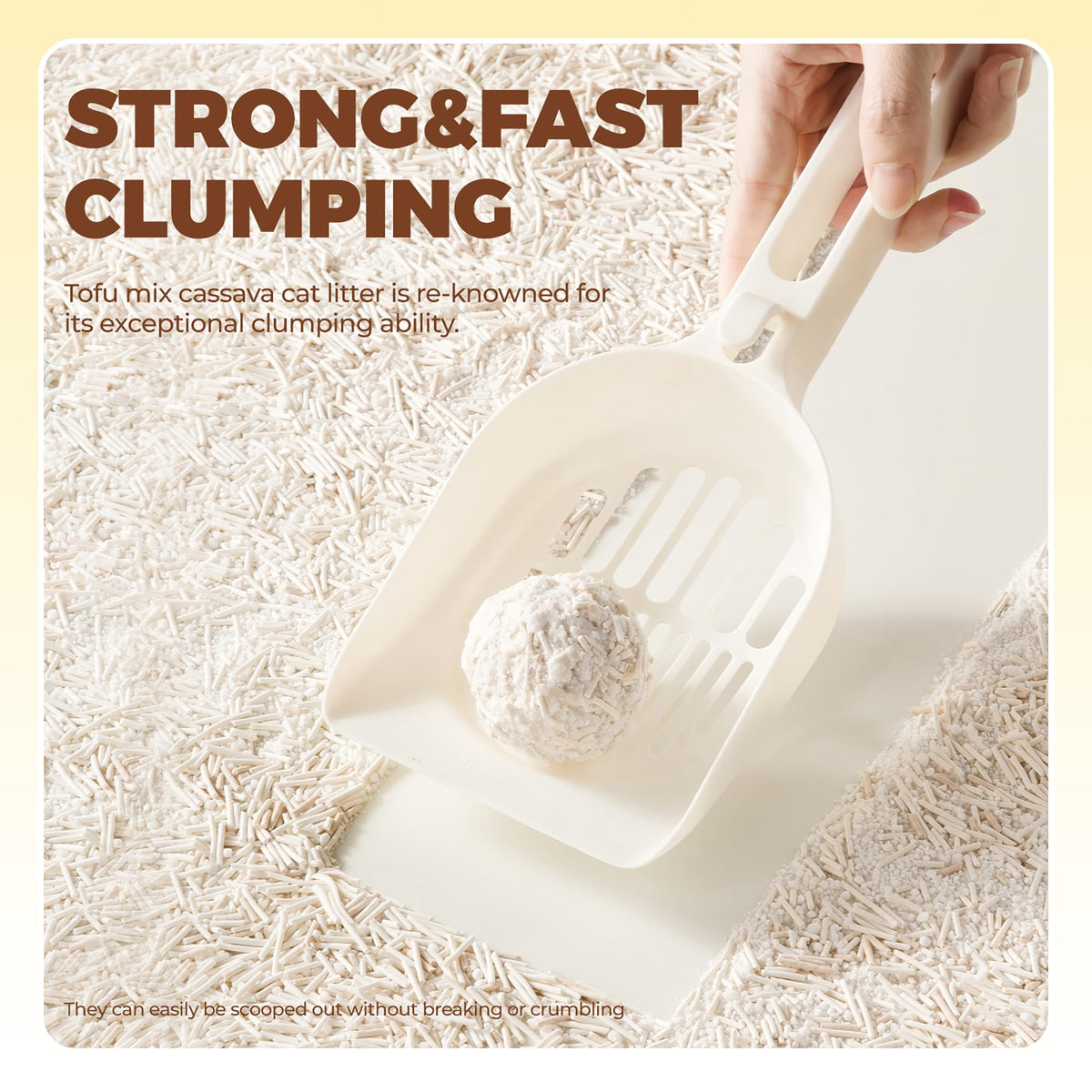 Tofu Cat Litter, Non-Stick, Odor Control, Flushable, Clumping, 99.9% Dust-Free, 5.5lb × 3 Bags G781950