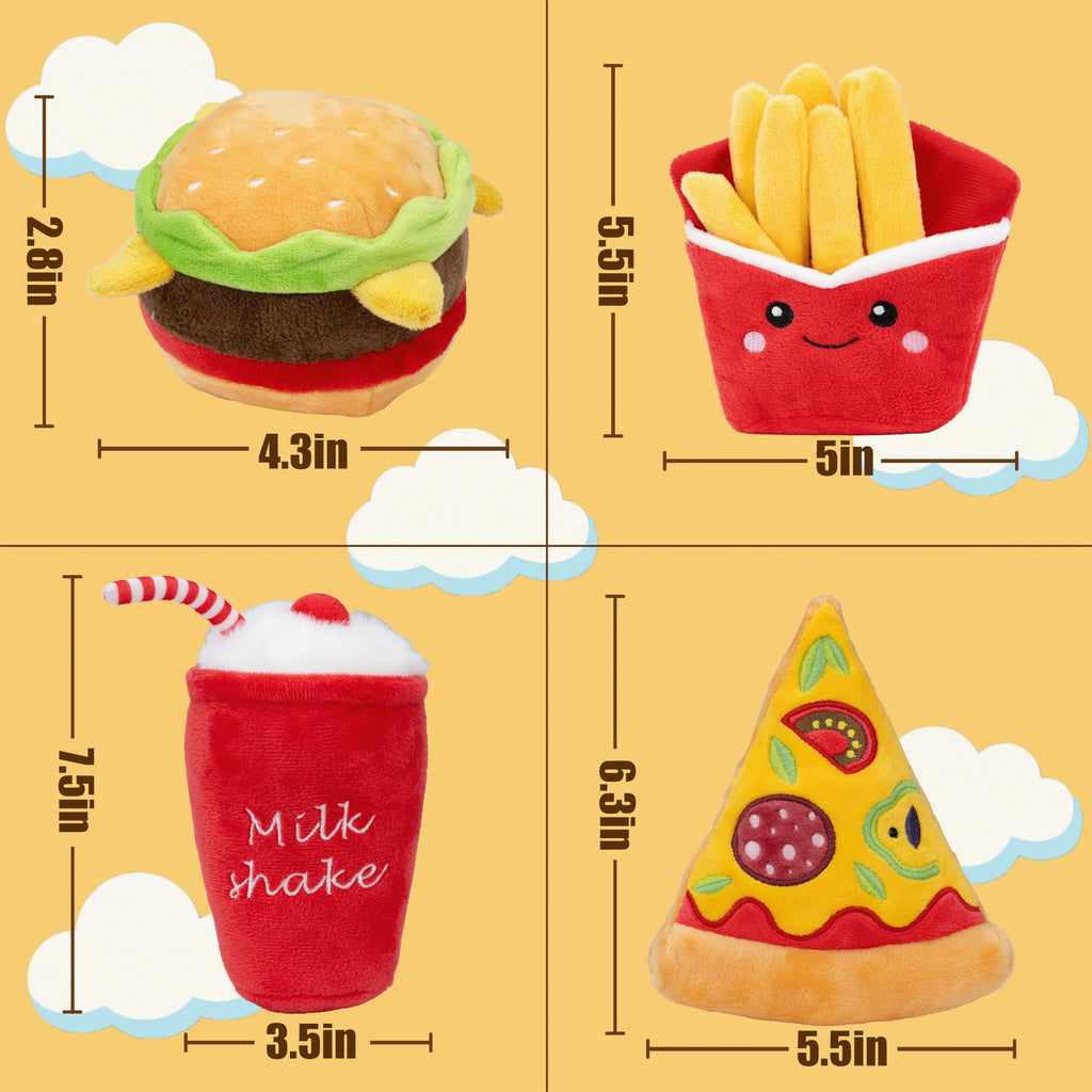 Plush Food Shaped Dog Toy with Squeaker T369904