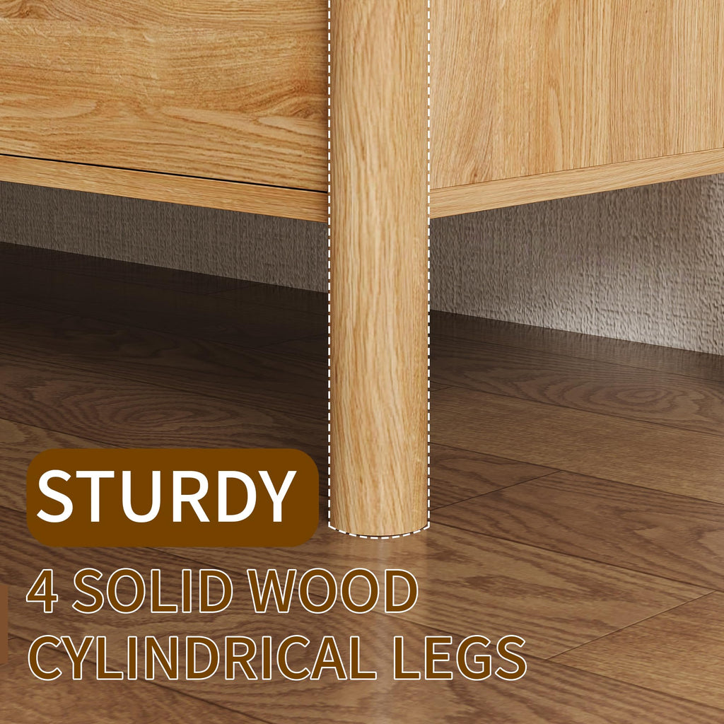 Oak 6 Drawer Dresser with Solid Wood Legs T3233
