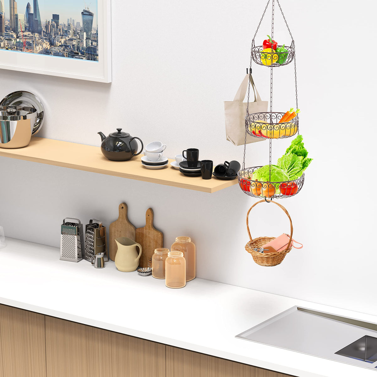 3-Tier Hanging Fruit Basket C9373