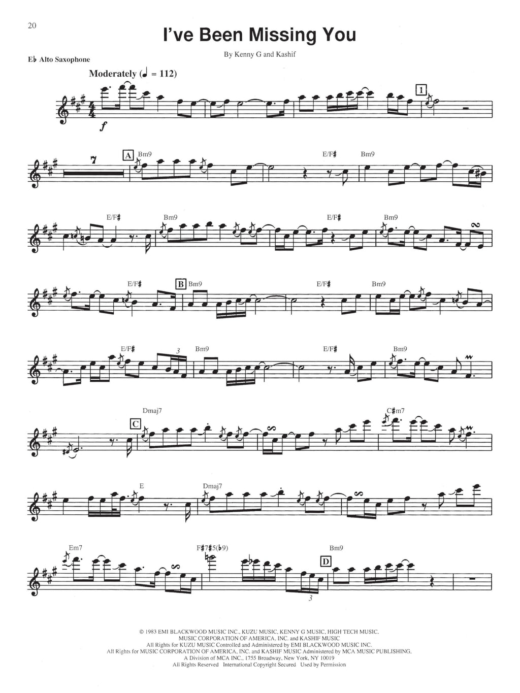 Saxophone Sheet Music Book E970