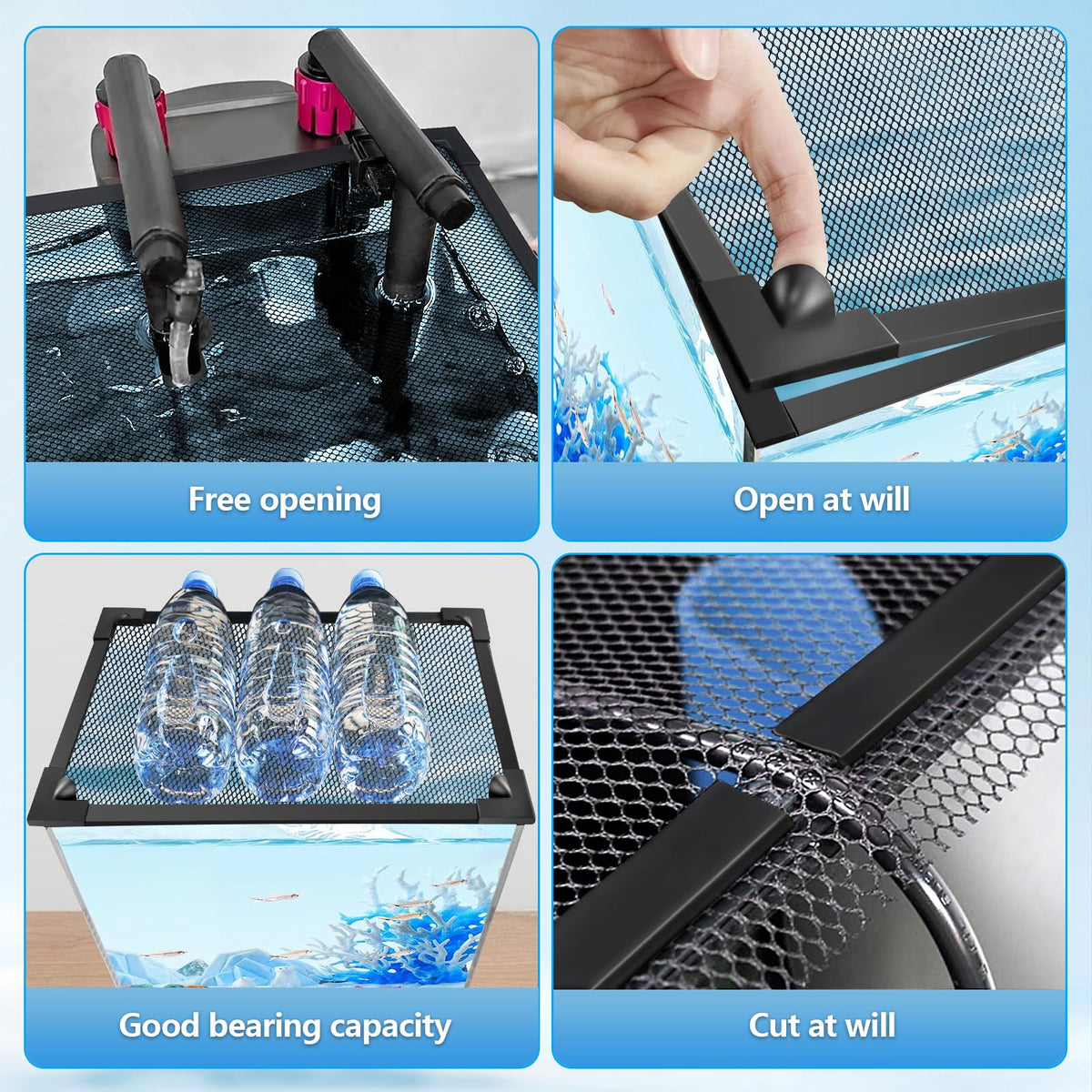 Magnetic Mesh Aquarium Cover U8846